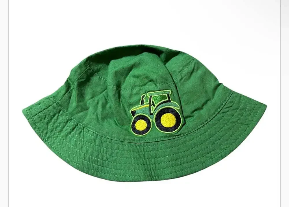 John Deere Infant Green Bucket Hat with Tractor Patch One Size